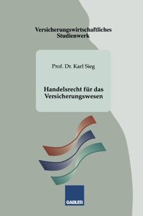 【预售】Handelsrecht Fur Das Versicherungswesen