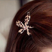 Know Richie bangs hair Korea tiara hair accessories flower jewelry Korean side clamp Leopard print rhinestone diamond clip