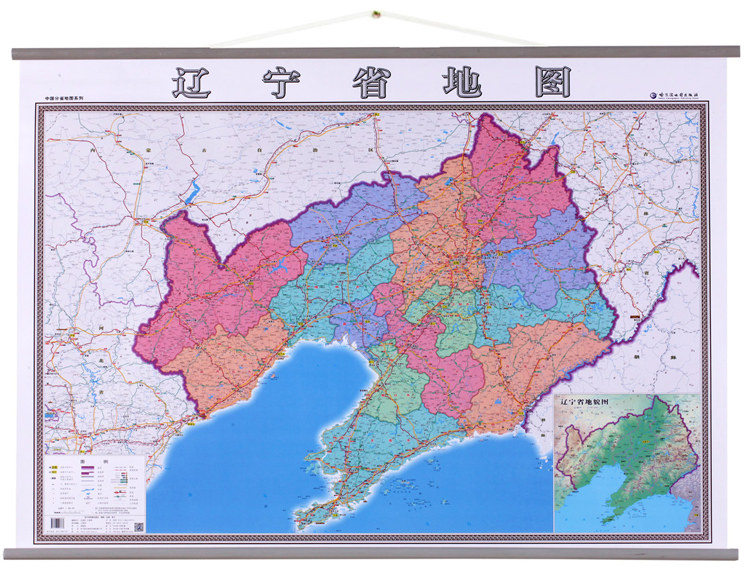 4米x1米 政区交通地形 机场铁路高速 办公室书房通用 辽宁地图