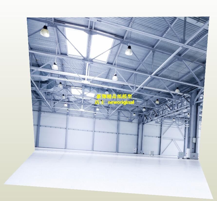 1比6 12寸复仇者联盟飞机库仓库停机库机场兵人车模汽车场景模型