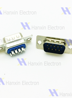 厂家直销DB9P插座 RS232 DB9公头 焊线式 VGA插座 电脑主机串口
