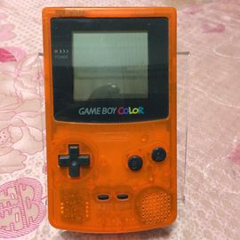 中古9新 任天堂日版GAMEBOY　橘黑阴阳 稀少限定色　GBC 掌机