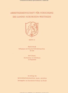 【预售】Bedingungen Und Gang Der Kohlenhydratsynthese ...