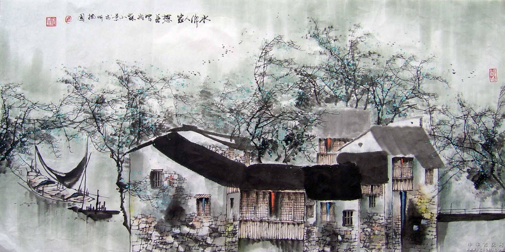 苏绣DIY套件 江南风景系列 苏绣