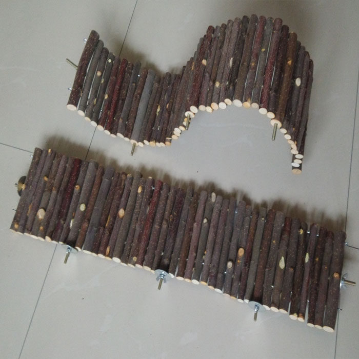龙猫兔子宠物宝宝玩具-苹果木原木随心弯/栈道