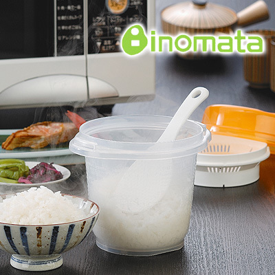 日本进口正品 inomata多功能微波炉煮饭碗煮饭器蒸饭碗煮饭盒