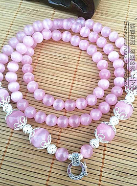 粉色泰国佛牌其他款式毛衣项链