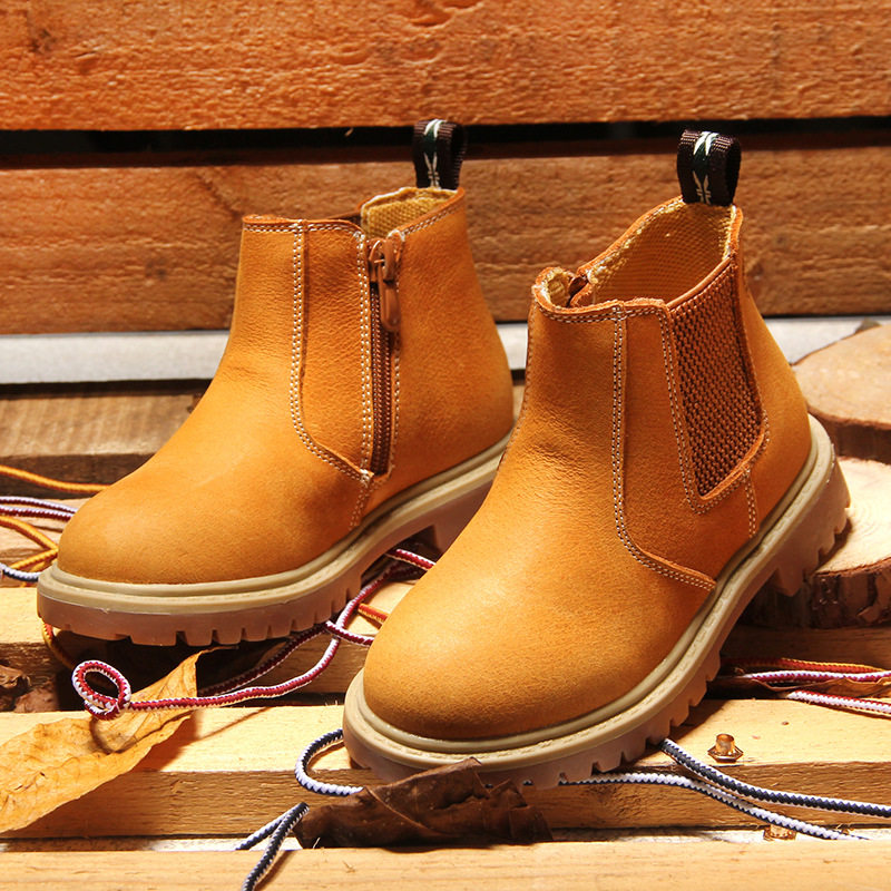 Chaussures enfants en cuir suture de voiture - semelle tendon - Ref 1003985 Image 3