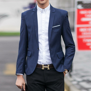 西服套装男士上衣修身韩版商务休闲职业西装新郎结婚礼服xz009p45