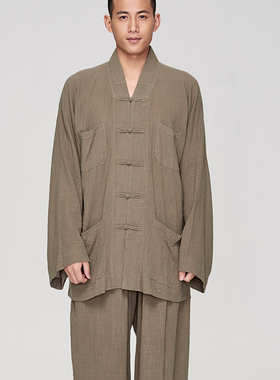 慈缘僧服短褂盘扣夏季清凉纯棉薄款小褂和尚禅服男女打坐僧衣套装