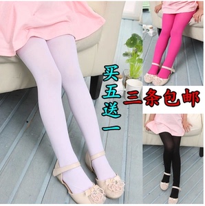 儿童连裤袜女童丝袜春秋薄款夏季宝宝打底裤连体白色舞蹈袜子练功