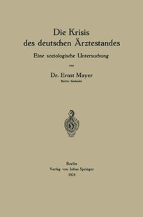 预订 Deutschen Die Des Arztestande... Krisis