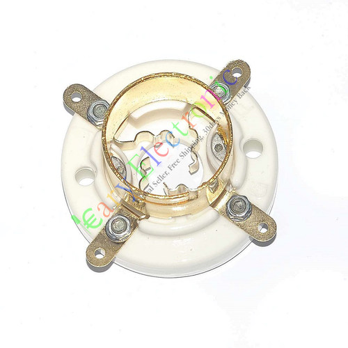 全新四脚陶瓷电子管镀金管座音响配件搭棚300B 2A3 811 GZC4-1B-G