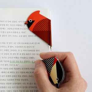 韩国bookfriends磁性书签创意文具可爱鸟类 迷你圆珠笔绿色