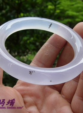 巴西玛瑙紫玉髓通透圆条手镯