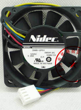 全新NIDEC散热风扇6015 12V 0.2A D06R-12PS1 04AH1(K YM1206PTB1