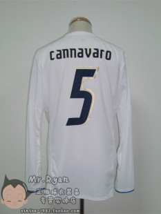 2006 世界杯 06-08 意大利 客场长袖球员版球衣 5号 卡纳瓦罗