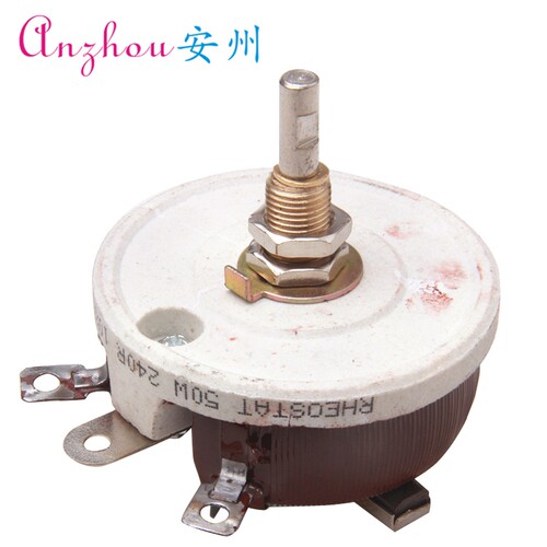 RHEOSTAT 50W美式圆盘可调/可变电阻4R5J/45RJ/450RJ/BC1-50W电阻