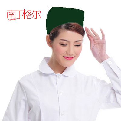 南丁格尔医用燕帽 墨绿色急诊护士帽 急救服护士帽墨绿色抗菌面料