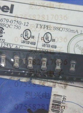 BEL 0679-0750-12  SSQC750  1808 带座保险丝 保险管 750ma