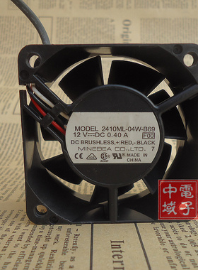 原装NMB  2410ML-04W-B69  12V 0.40A  三线工控机 6025散热风扇