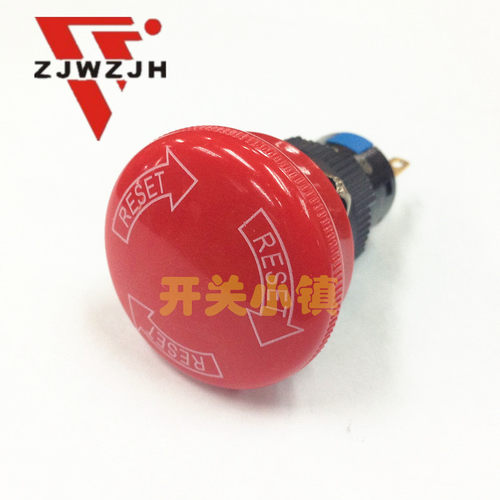 金宏电器16MM防水急停按钮开关 JH K16-841R 3脚圆形大蘑菇头