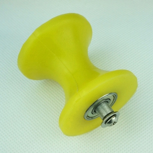 优质橡胶滑轮 长杆支架小滑轮 竿架炮架炮台配件 双轴承橡胶滚轮