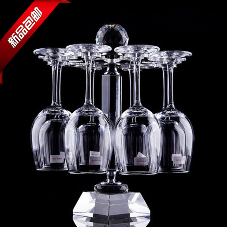 家用水晶红酒架葡萄酒杯香槟杯高脚杯倒挂架子醒酒器酒具组套包邮