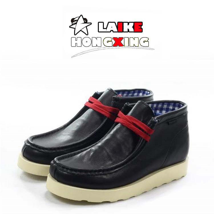 来克鸿星鞋第三代加厚牛皮袋鼠鞋工装靴休闲鞋英伦板鞋休闲真皮鞋