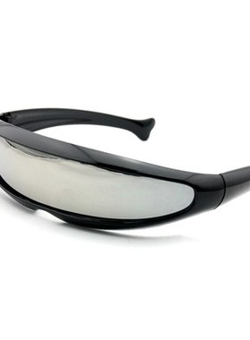 墨镜个性风连体水银太阳镜