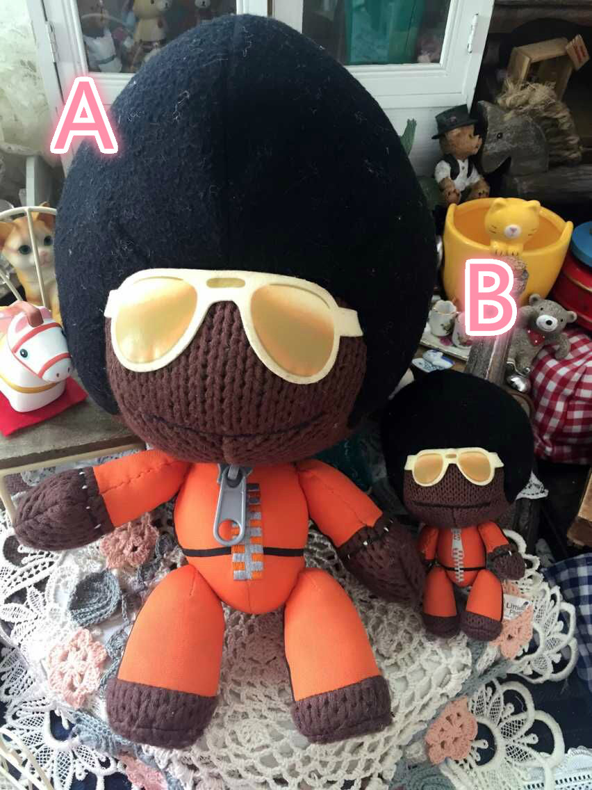 美国小小大星球限量猫王版麻布仔sackman小豆丁毛绒公仔  每个