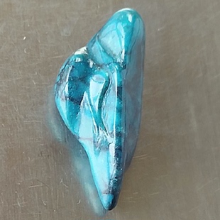 云盖寺 乌兰花 高瓷高蓝 原矿 绿松石 无优化 卡子 吊坠 21*9*7