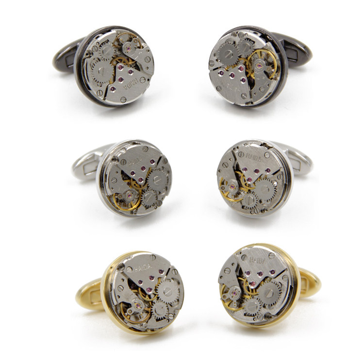 包邮时尚优质机芯袖扣男士袖钉法式衬衫商务cufflinks,服饰配件/皮带/帽子/围巾,袖扣,淘宝优惠券,粉丝福利购,淘宝优惠卷