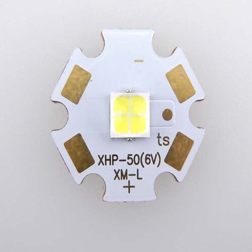 CREE XHP50 1A J4 6500K 6V 灯珠 2546lm 焊20mm 铜基板 铝基板