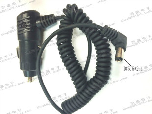 大电流耐高温车充头 车载点烟器插头2米弹簧线DC弯头5521 韩式 新款