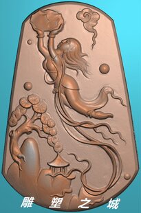 精雕图 浮雕图 灰度图 电脑雕刻图 JDP文件 玉雕挂件女娲补天