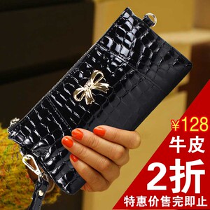 伊娜珊2017新款女包牛皮鳄鱼纹 手拿包时尚链条手抓包欧美 小包包