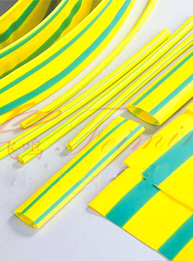 直径Φ3/4/5/6/7/8/10/12/14mm/低温双色热缩管接地线黄绿色套管