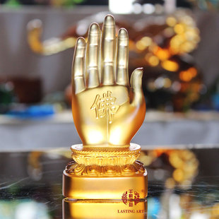 六合春 琉璃吉祥小佛手仁心赐福风水镇宅摆件保平安招财结缘