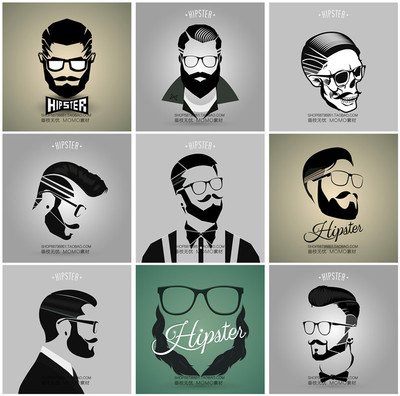 A3245矢量手绘男士人物头像插画 AI设计素材