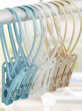 日本KM长绳晾衣夹 塑料夹 防风夹晒衣夹吊夹晾衣架夹子袜架 15个