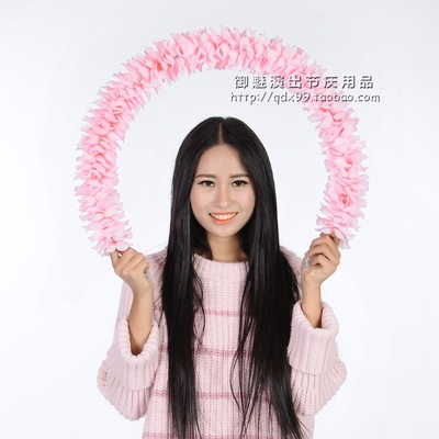 半圆钢丝花环圈幼儿园亲子操道具花环运动会踩街游行体操舞蹈花环
