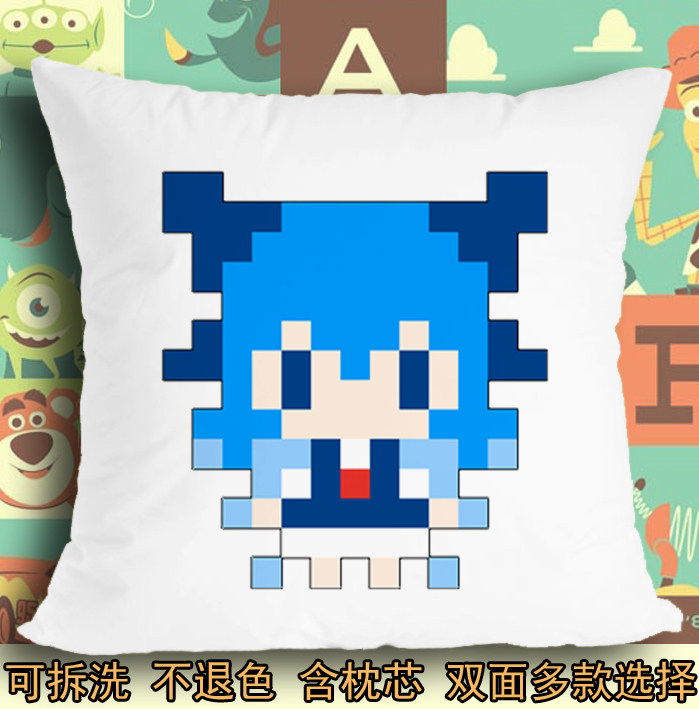 座垫软垫抱枕毛绒靠垫子东方project像素pix魂魄妖梦红美铃八云蓝