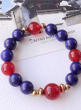 天然红色玛瑙水晶手链