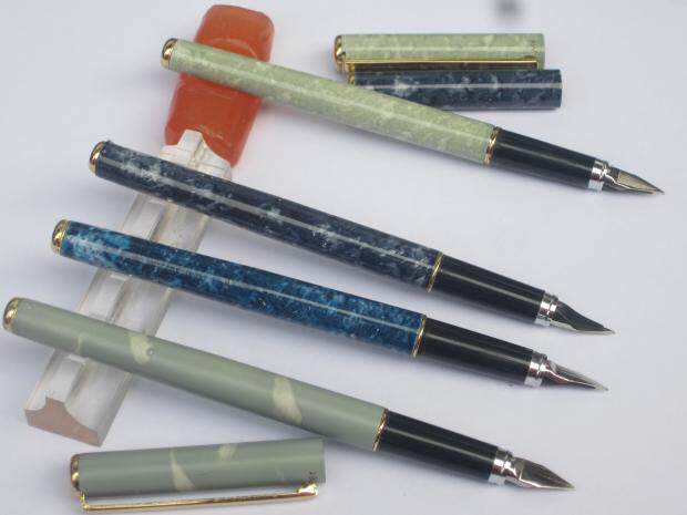 原厂永生钢笔261铱金笔大理石纹路90年代库存纤细学生顺滑特卖