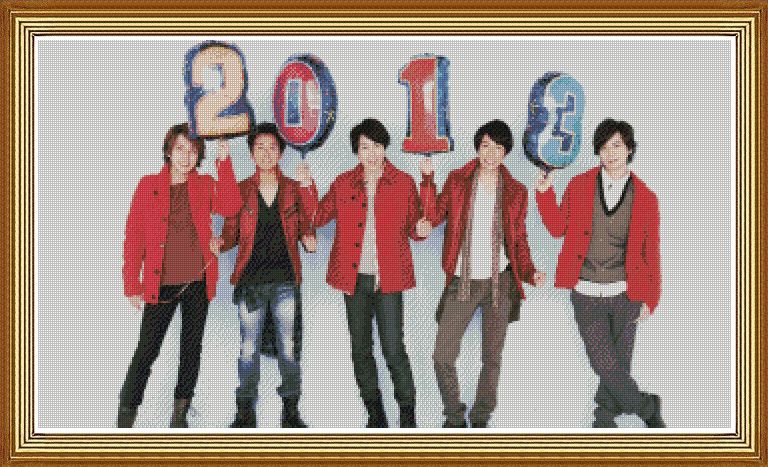[印花]日本明星矢十字绣*ARASHI十字绣 樱井翔 大野智*