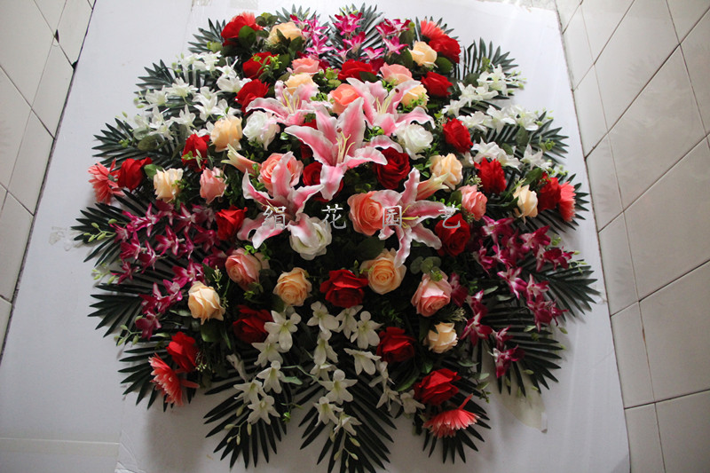 混合式绢花花假花仿真桌花玫瑰花