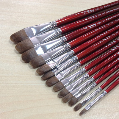 聚宝堂高级狼毫水粉画笔1328 精品长杆狼毫油画水彩丙烯画笔单支