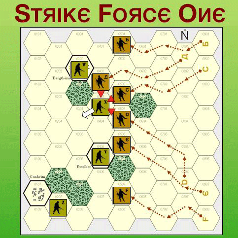 桌游驿站 strike force one美苏冲突第一前线打击力 二战兵棋定制