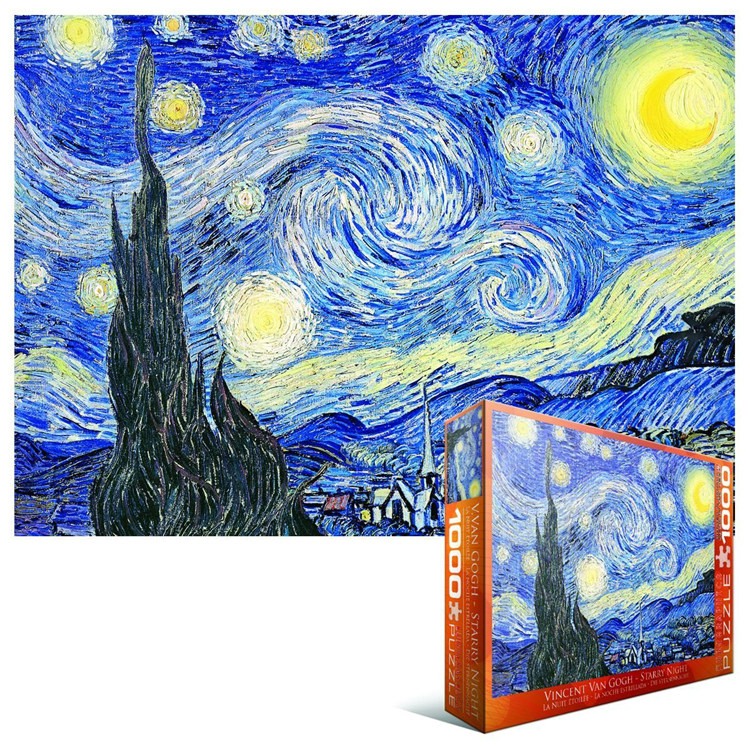现货 加拿大Eurographics进口拼图 梵高 星夜 1000片